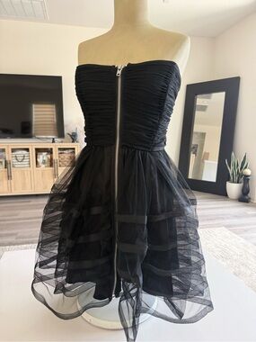 Betsey Johnson Y2K era tutu tulle mini party strapless glam dress